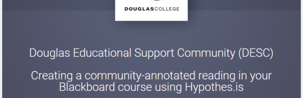 Using Hypothes.is with Blackboard